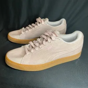 Puma Pink Suede Platform Jewel Gum Sole Size 8 thumbnail 3