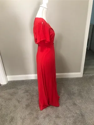 Lulus Much Obliged Red Wrap Maxi dress thumbnail 8