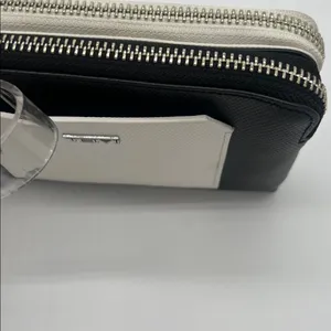 TUMI Double Zip Leather Phone Case Travel Wallet‎ Wrist Clutch thumbnail 5