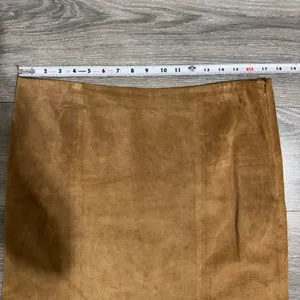 Anonymous John Carlisle Tan Suede Leather A-Line Midi Skirt Size 14‎ Camel Brown thumbnail 11