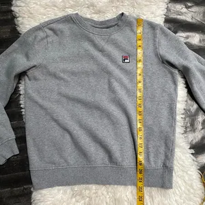 Fila Grey Crewneck Long Sleeve Sweatshirt Athletic Gym Workout Casual Comfy thumbnail 7