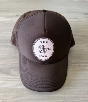 Hats By Madi Yehaw Cowgirl Brown Trucker Cap thumbnail 1