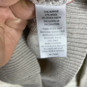 Fenn Wright Manson Oatmeal Neutral Tan Cable Knit Wool Blend Button Cardigan thumbnail 5