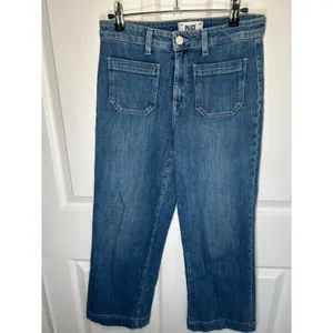 PAIGE Nellie High Rise Culotte Jeans‎ 25 Hayden Blue Patch Pocket Wide Leg thumbnail 2