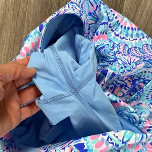 Lilly Pulitzer Skort Size 6 in Blue and Pink Patterned Mini Skirt Luxletic thumbnail 6