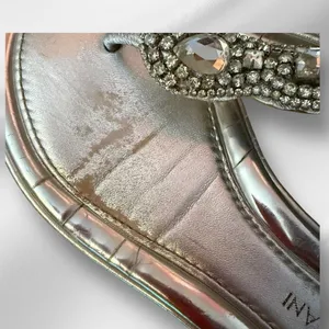 Antonio‎ Melani Silver Leather Embellished Sandals thumbnail 4