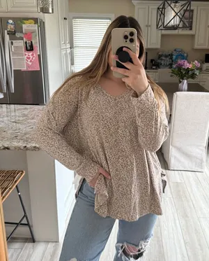 American eagle leopard top thumbnail 1
