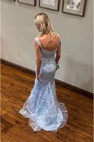 Sherri Hill Prom Dress Blue thumbnail 3