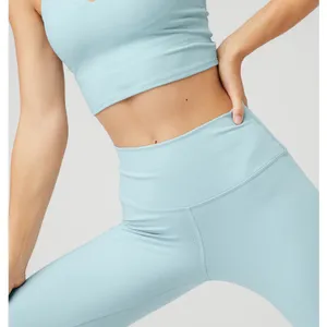 Alo Yoga Airbrush Winter Warm‎ High-Waist Nocturne Legging - Chalk Blue Size M thumbnail 9