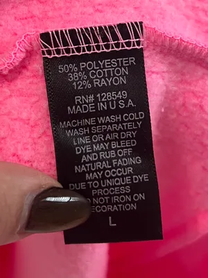Aviator Nation Full Zip Hoodie Unisex Neon Pink Long Sleeve Pockets Logo Print L thumbnail 13
