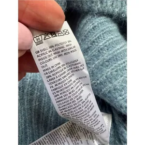 NA-KD Oversized Knitted Cardigan NWT Cozy Light Blue Chunky Sweater Size Small thumbnail 8