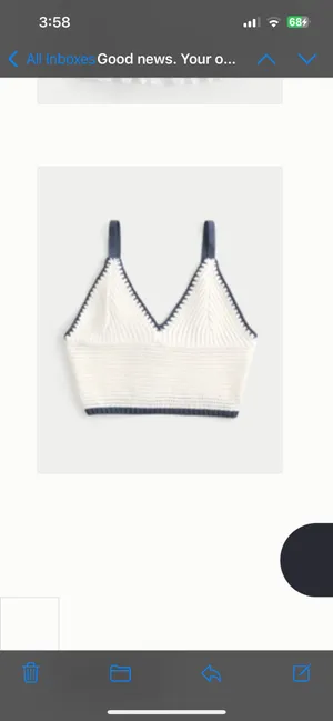 Hollister Crochet Style V-Neck Bralette thumbnail 4