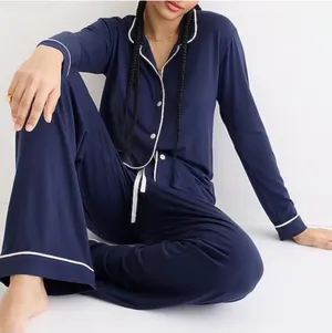 J. Crew Dreamiest long-sleeve pajama pant set thumbnail 1