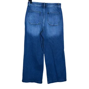 KanCan Wide Leg Jeans Size 27 Dark Wash High Rise Cropped Stretch Sailor thumbnail 4