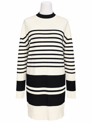 Lovers and Friends Aurora Striped Sweater Dress Black White Women's Size XS thumbnail 2