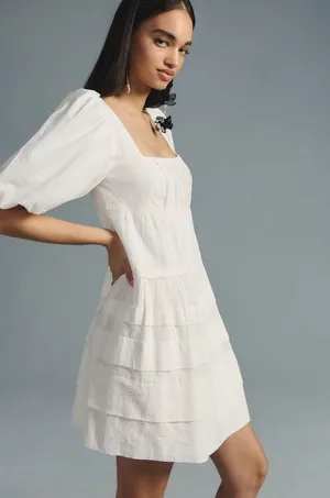 Anthropologie Square Neck Tiered Dress thumbnail 3