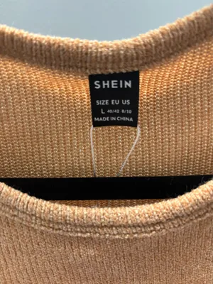 Shein Tan Sleeveless Crop Tank Top Brown Size L thumbnail 2