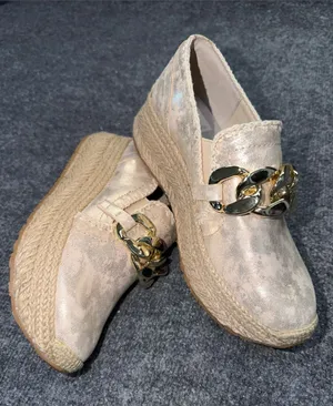 Dolce Vita Neutral Blush Espadrille Loafers with Gold Chain Accent thumbnail 1