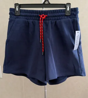 Athletic Works Navy Shorts with Red Drawcord thumbnail 1