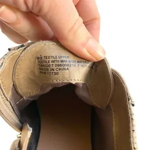 A New Day Side Zip Tan Wedge Heel Faux‎ Suede Vegan Sneakers Womens Size 9.5 thumbnail 4