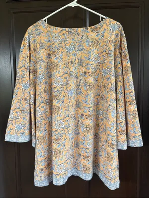 EUC J. Jill Floral Elbow Sleeve Top Size 4X thumbnail 7