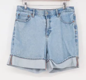 American Eagle Jean Shorts Womens 8 Strigid Mom Light Blue Cuffed Excellent thumbnail 1