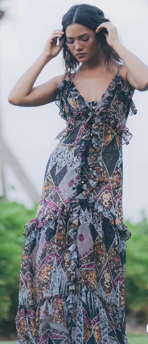 Sukiso Angelina Dress XXL Tiered Boho Flowy NWT thumbnail 1