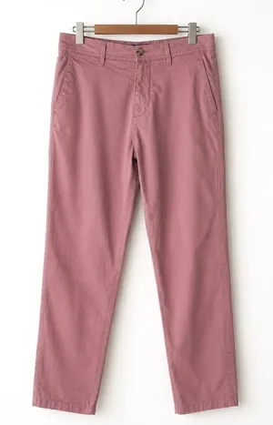 El Ganso Chino Pants Women 8 Pink Slim Straight Twill‎ Trouser Preppy Career thumbnail 1