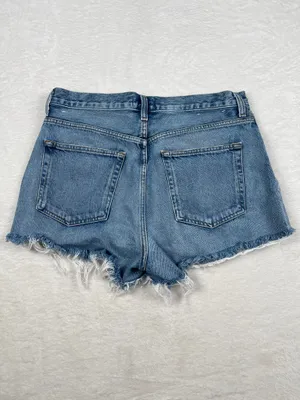 AGOLDE Ridley High Rise Denim Shorts Women’s 32 Chant Distressed Cutoff thumbnail 4