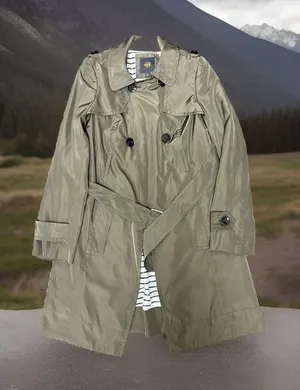 Womens Limited Brand OBR Olive Trench Coat XS EUC thumbnail 1