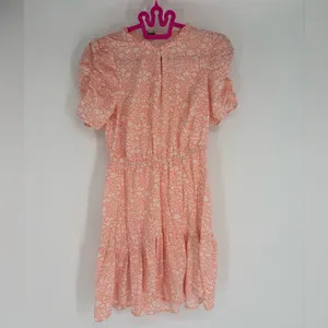 Loft Lightweight Peach Colored Floral Dress thumbnail 8