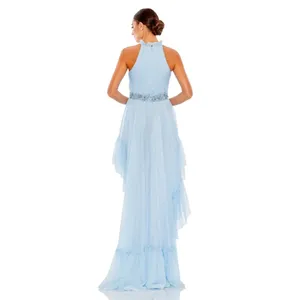 Mac Duggal 68029 Halter Neck High Low Gown NWT‎ thumbnail 3