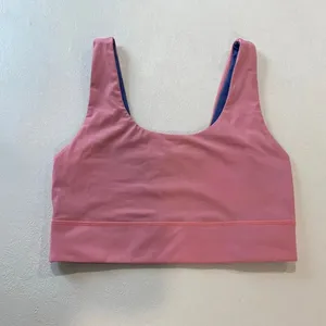 Fabletics Reversible Sports Bra Pink Blue Longline Medium Impact Size M thumbnail 5