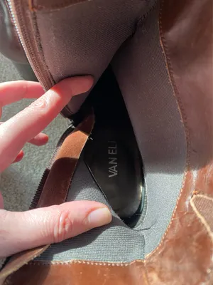 VanEli Brown Leather Short Heeled Booties thumbnail 6