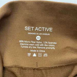 Set Active Leggings Brown Women Size XS Running‎ Yoga Athletic Micro Fiber Nylon thumbnail 3