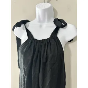 ASOS & Other Stories Gathered Black Tiered‎ Hem Maxi Dress Size 2 thumbnail 3