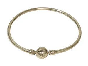 PANDORA‎ Smooth 925 Silver Logo Clasp Charm Bracelet 590728 thumbnail 1