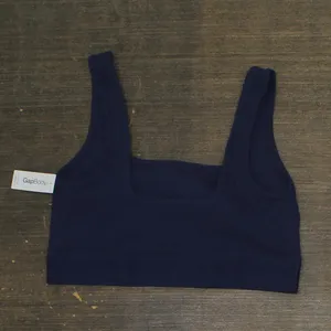 NWT Gap Body Logo Comfort Square-Neck Knit Bralette GPW01052 Elysian Blue M thumbnail 2