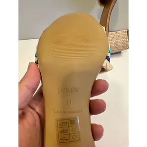 J.Crew Factory Woven Mule Heels Size 11 thumbnail 7