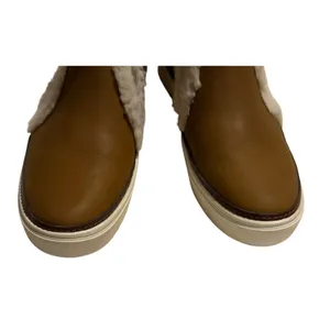 TOMS Women Brown Faux Shearling Trim Ankle Boots Slip On Sneaker Bootie 10018928 thumbnail 3