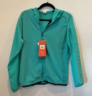 Merrell MQM Ultralite Insulated Full Zip Jacket Ceramic Teal Small NWT JWS25168 thumbnail 1