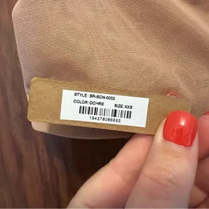 NWT‎ Skims Fits Everybody Sheer Scoop Bralette Ochre XXS thumbnail 4