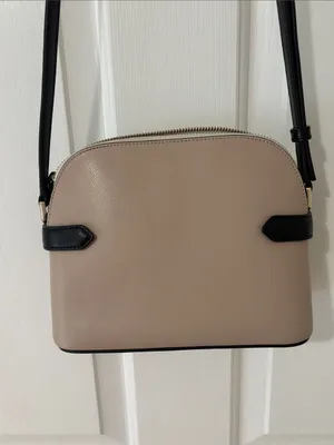 kate spade Two-Tone Dome Crossbody in White, Taupe & Black thumbnail 6