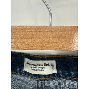 Abercrombie The Ankle Straight Ultra High Rise Denim Jeans Women‎ 33/16L NWT thumbnail 6