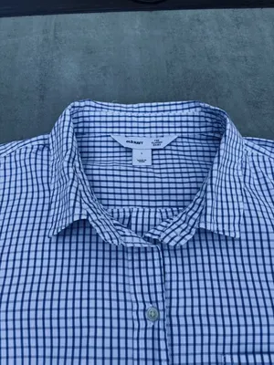 Ladies Large Old Navy Blue Check Blouse - never worn thumbnail 4