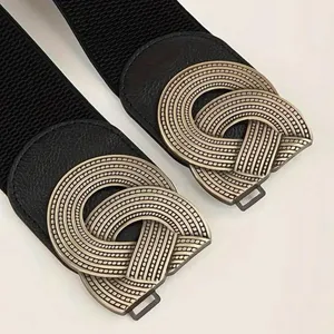 Black‎ Chic Retro-Style Pu Leather Elastic Corset Belt Versatile Waist Strap thumbnail 8