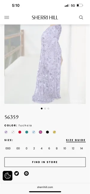 Sherri Hill Prom Dress 56359 Fuschia thumbnail 4
