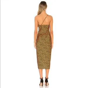 The East Order Sahara Leopard One Shoulder Midi Dress L NWT thumbnail 4