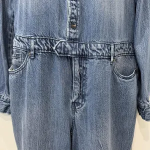 Universal Threads Denim Jumpsuit Womens Blue Medium Wash Button Front Size 8 thumbnail 6