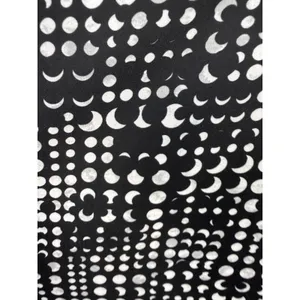 Jodifl Black White‎ Geometric Print Blouse Ruffle Sleeve V Neck Top L thumbnail 6